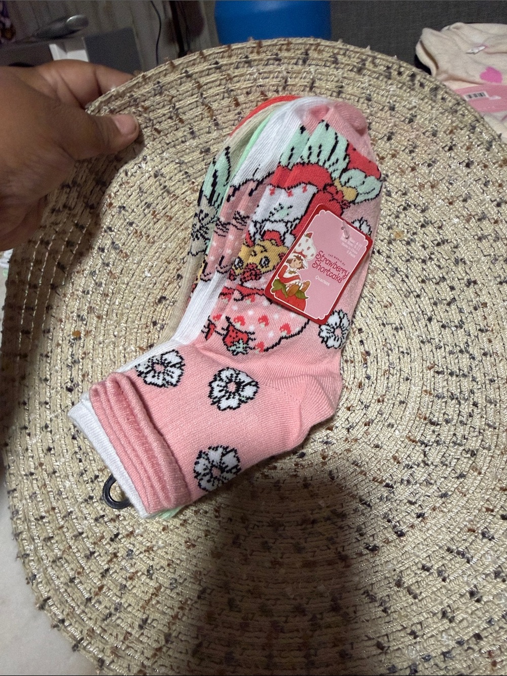 Strawberry Shortcake 5pairs  Pink Graphic Crew Socks